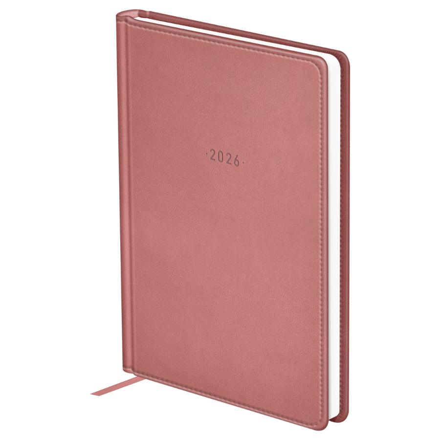 Ежедневник А5 176 л. 2026г, BG "Winner. Pink", кожзам, розовый