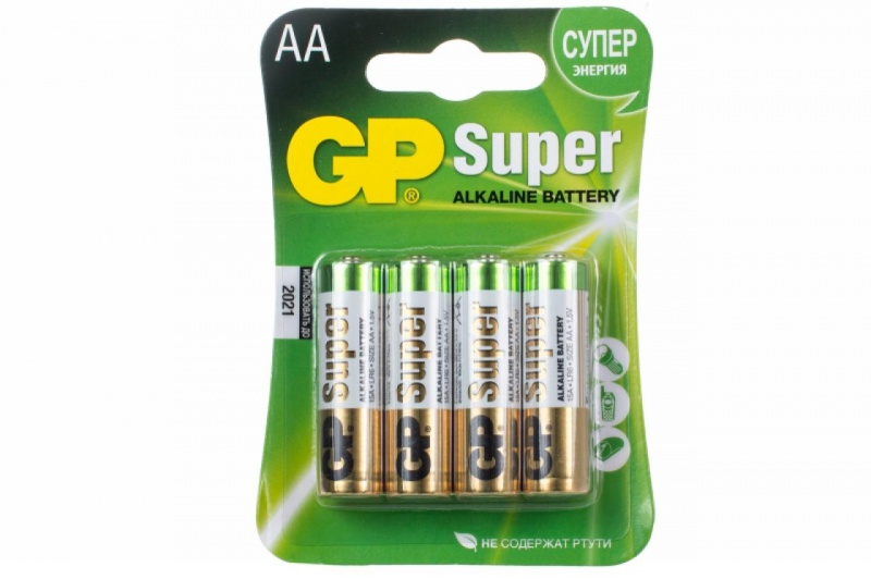 Батарейка GP Super Alkaline АА LR06 15A BC4 (4 шт)
