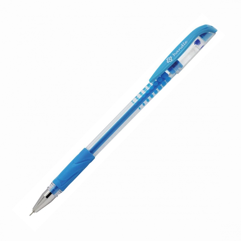 Ручка гелевая Flexoffice "Handle" 0,4 мм, грип, синяя