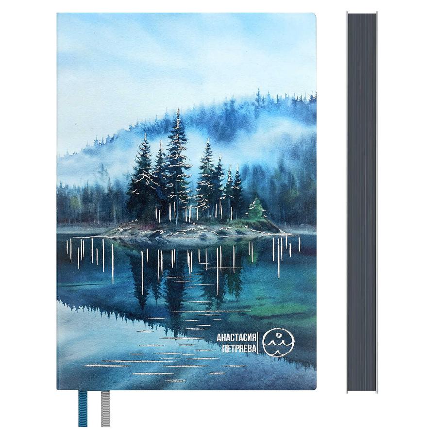Ежедневник А5 160л  ESCALADA, Туман над островом, недатированный, кожзам