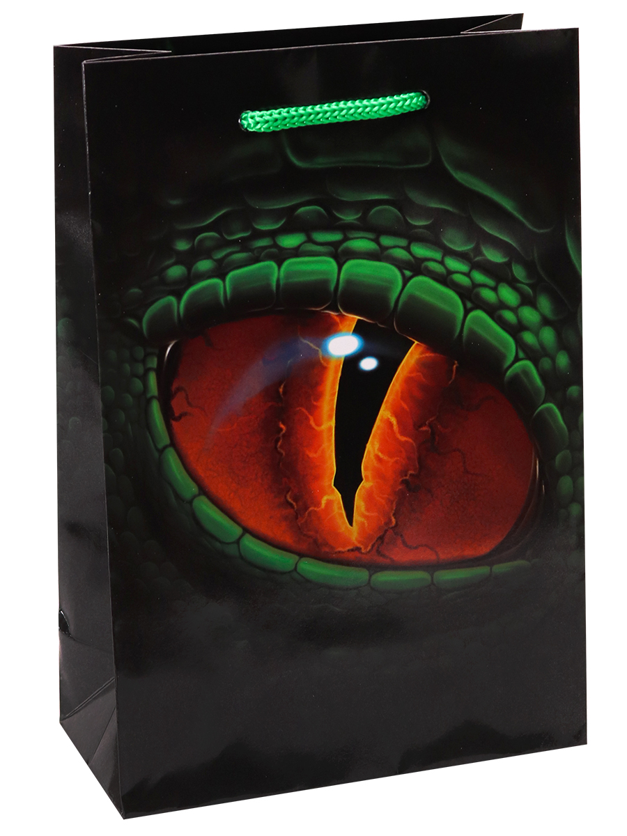 Пакет подарочный 32,4x44,5х10,2 см "Драконий глаз" с глянцевой ламинацией