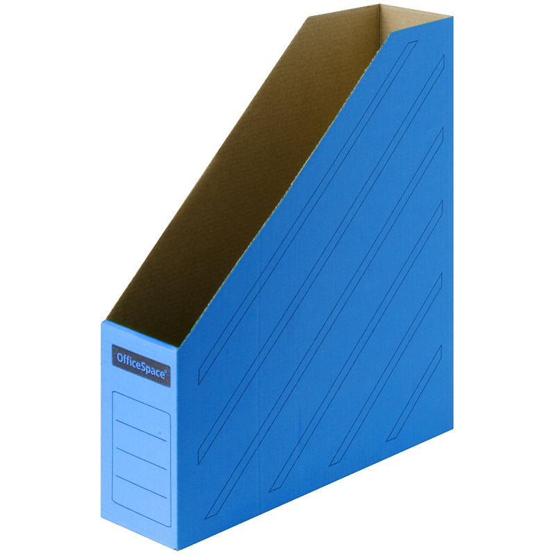 Стойка-уголок для бумаг Office Space, ширина 75мм, картонная, синяя