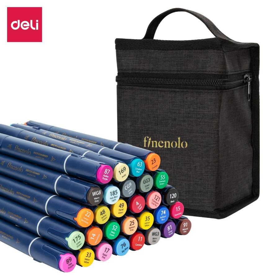 Набор маркеров для скетчинга Finenolo, 30 цветов, в текстильной сумке