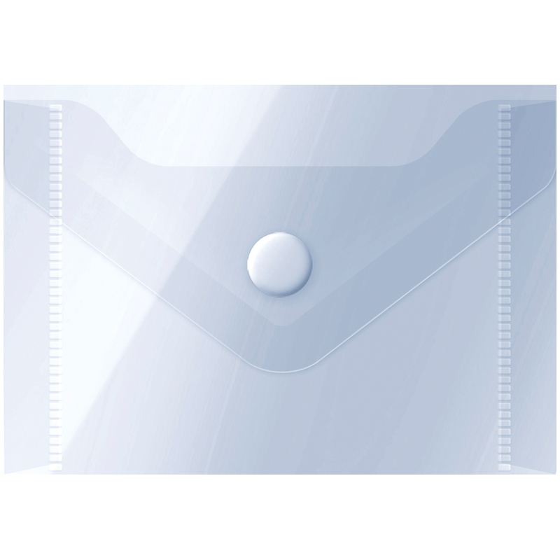 Папка-конверт на кнопке А7 OfficeSpace, 150 мкм, прозрачная