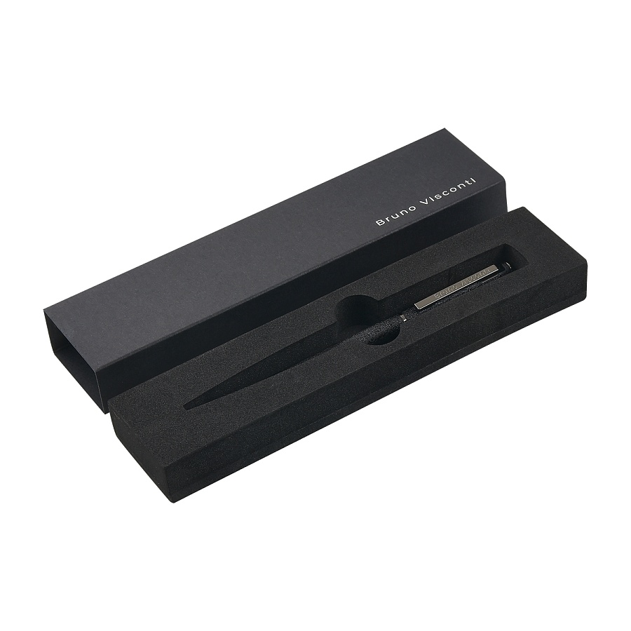 Ручка шариковая Bruno Visconti "PALERMO" 0,7 мм винтаж черный корпус, черный футляр