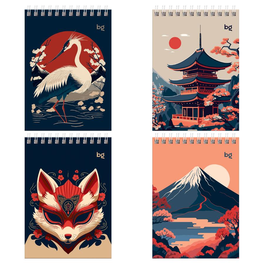 Блокнот А6 80 л гребень, Asia style