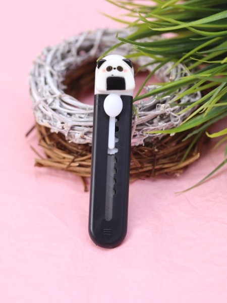 Нож канцелярский "Panda", black