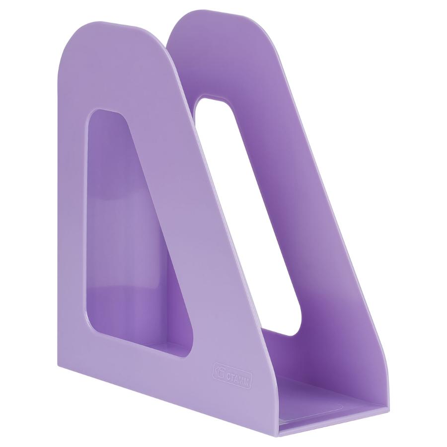 Стойка-уголок для бумаг СТАММ "Фаворит", ширина 90 мм, фиолетовая