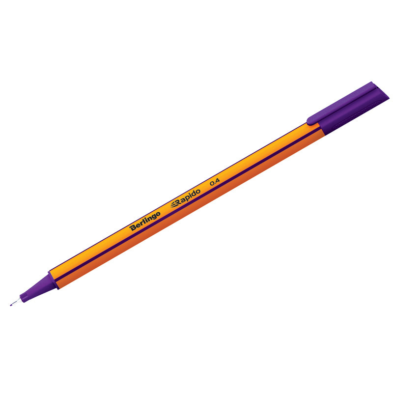 Ручка капиллярная Berlingo "Rapido" 0,4 мм, фиолет, трехгранные