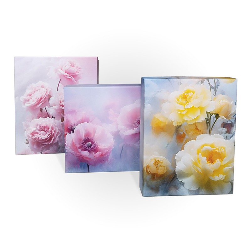 Подарочная коробка "Цветочная дымка" 23 х 19 х 13 см, цветочная дымка микс(3)