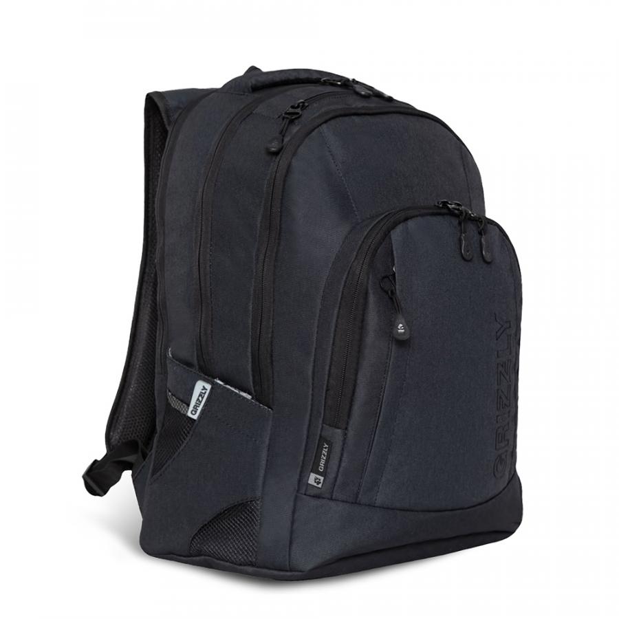Рюкзак GRIZZLY 48х36х19 см, с отделением для ноутбука, чёрный