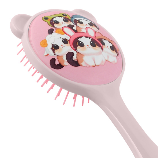 Расческа "Cat fun", массажная, розовая