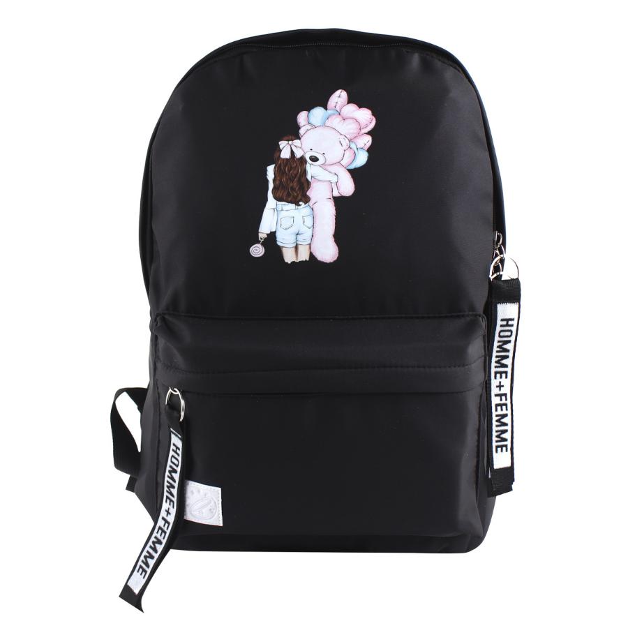 Рюкзак "CoolDay Pink Bear", 40х30х18 см, черный