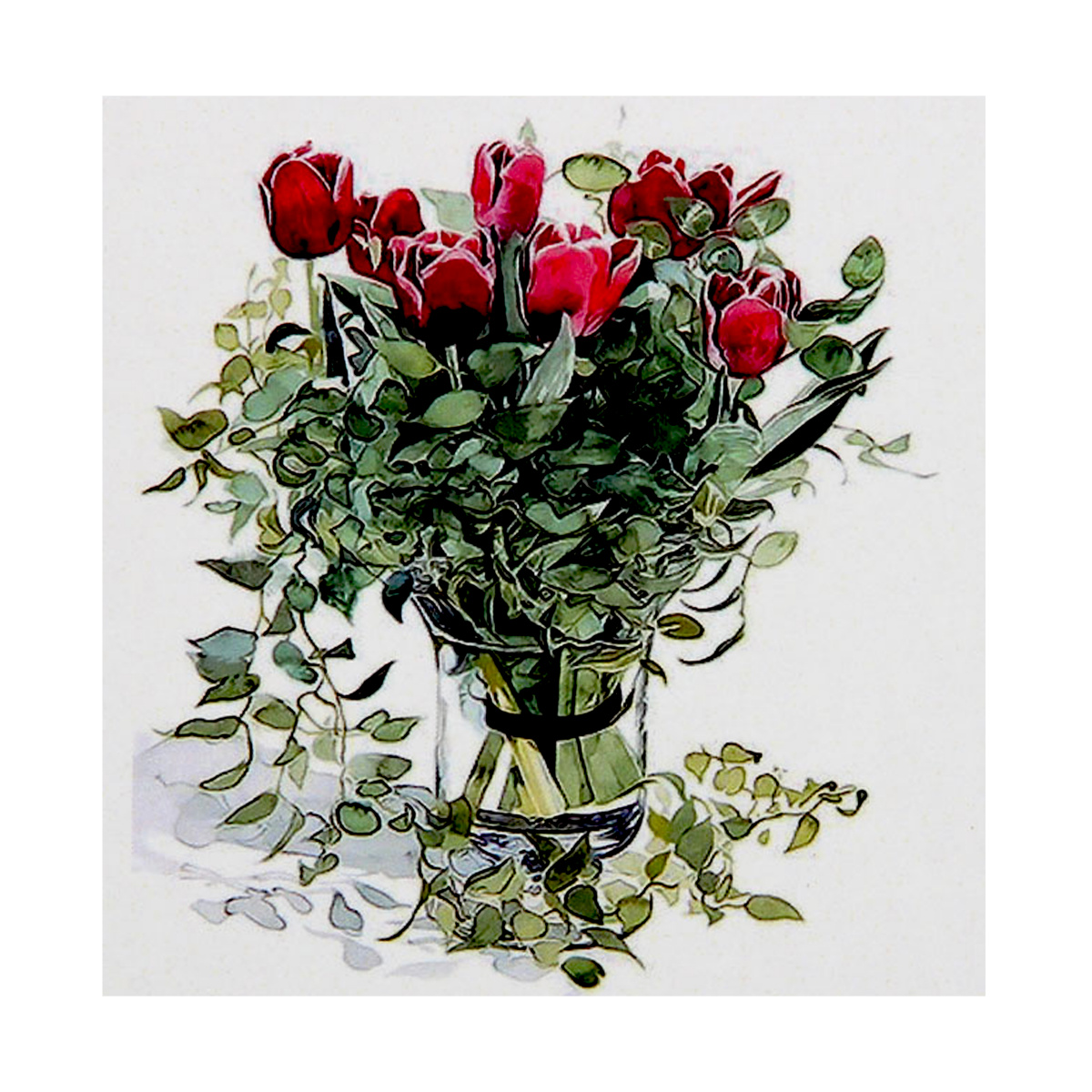 Раскраска по номерам "Тюльпаны" 20х30 см 