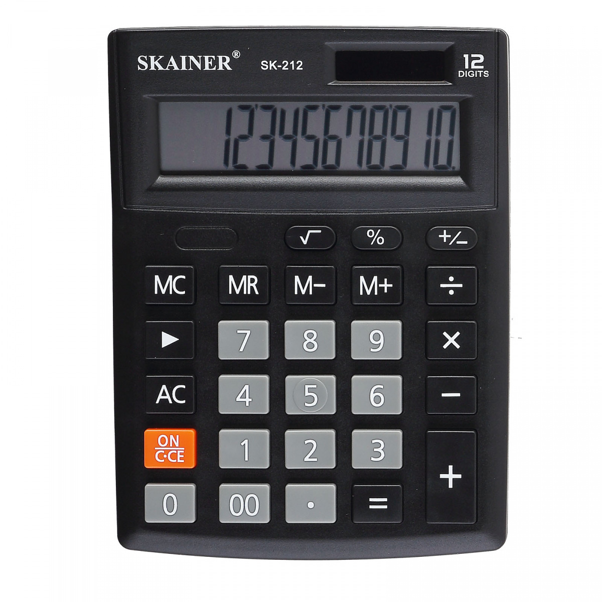 Калькулятор SK-212 SKAINER, 12 разрядный, малый настольный, черный