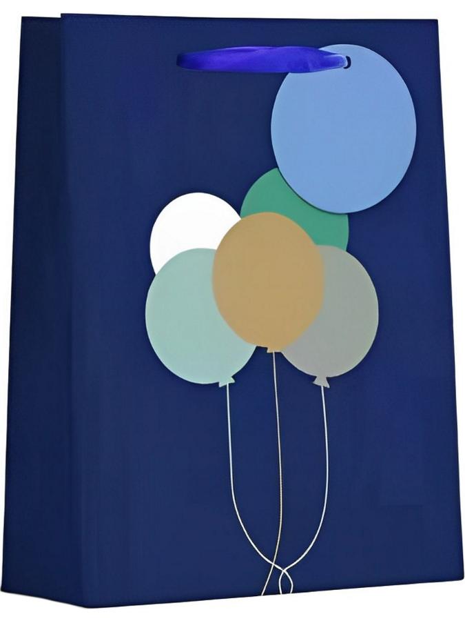 Пакет подарочный 18x23,5x8 см "Синий Модерн"