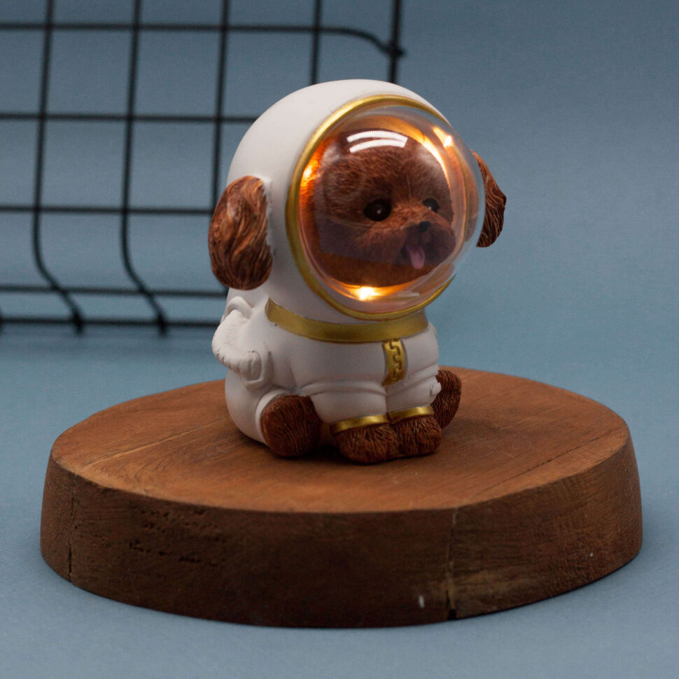 Ночник "Dog space suit", brown