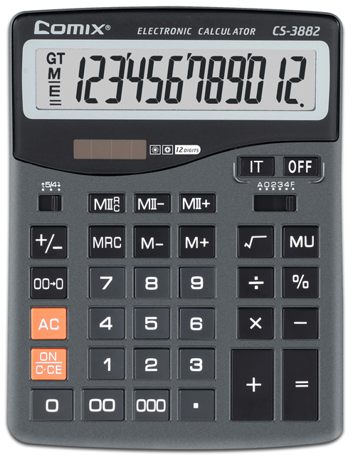 Калькулятор "Comix" 12 разрядный, настольный