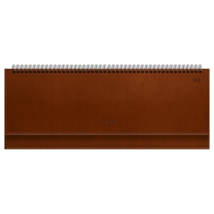 Планинг 330х130 мм  64 л.2026г,  BG, "Winner.Brown", кожзам,коричневый