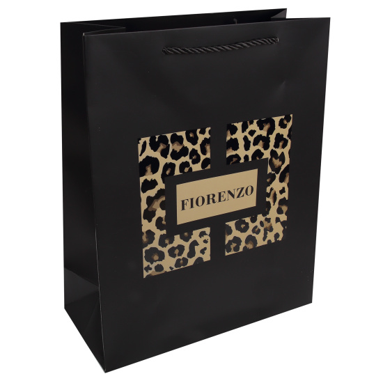 Пакет подарочный 26x32x12 см "Леопард"