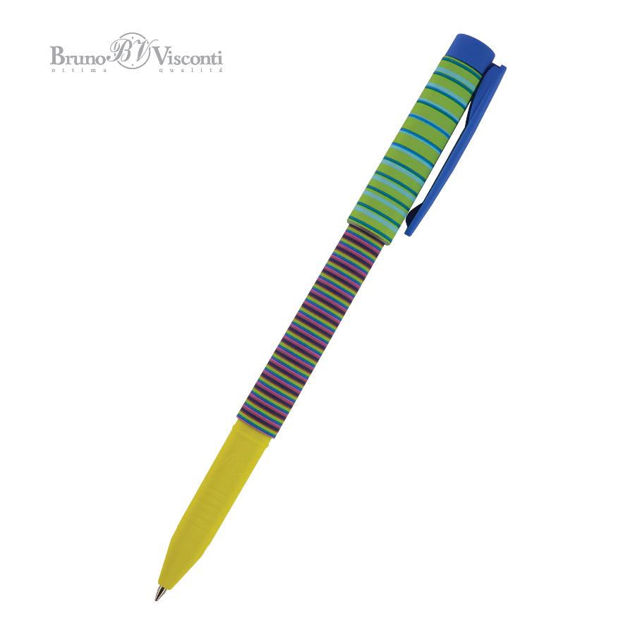Ручка шариковая Bruno Visconti FreshWrite "Широкая полоска"  0,7 мм, синяя 