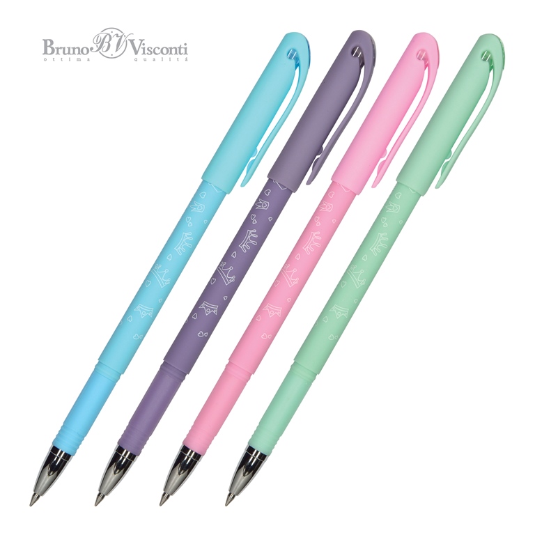 Ручка гелевая Bruno Visconti DeleteWrite "Принцесса"  0,5 мм, синяя, пиши-стирай, ассорти