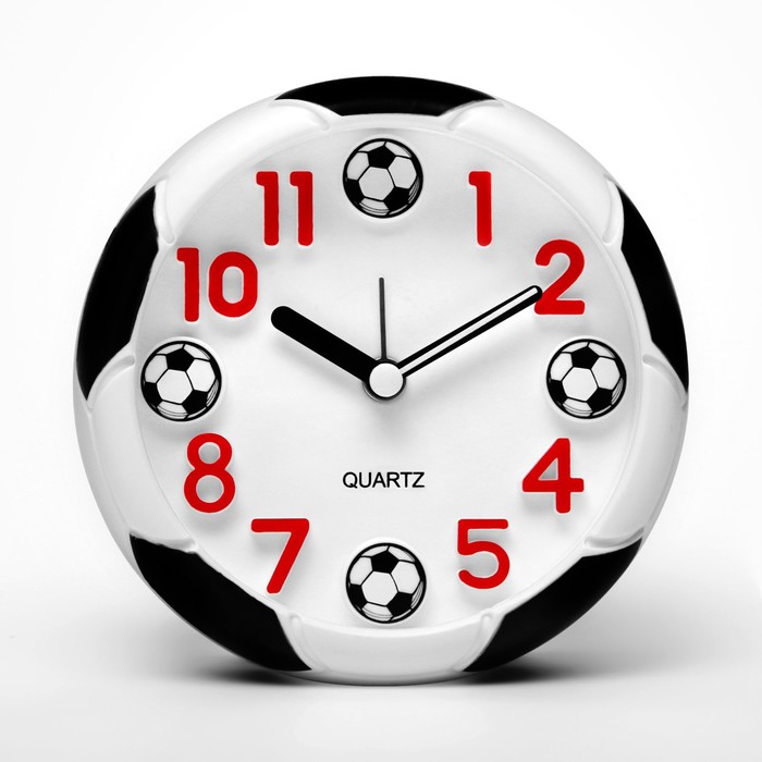 Часы-будильник "Футбольный мяч", d=11,5 см.