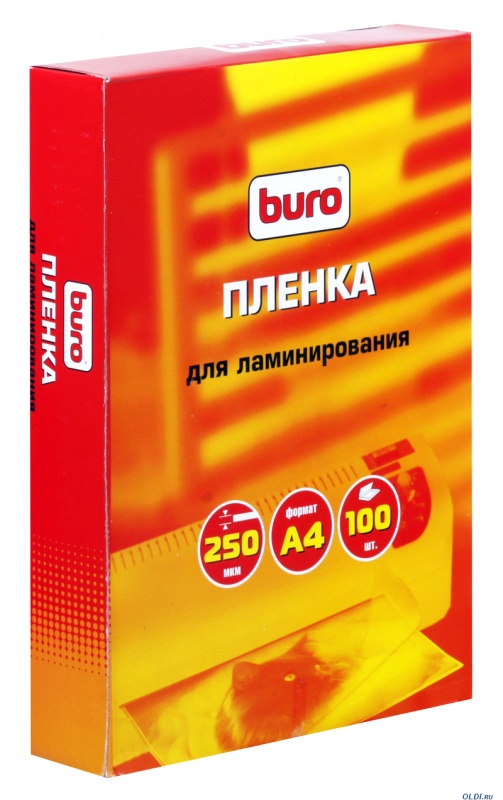 Плёнка BURO для ламинирования А4, 250 мкм, 100 шт