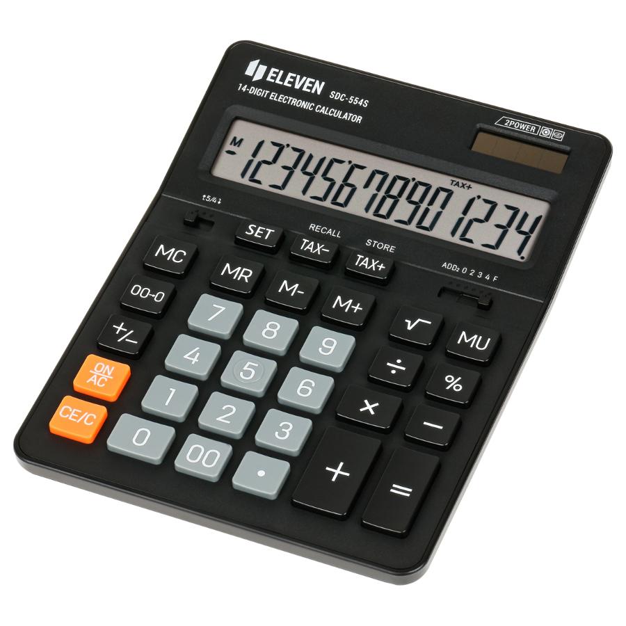 Калькулятор "Eleven SDC-554S" 14 разрядный, настольный, черный