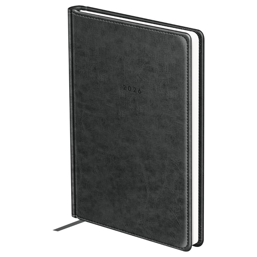 Ежедневник А5 176 л. 2026г, BG "Nebraska. Grey", серый