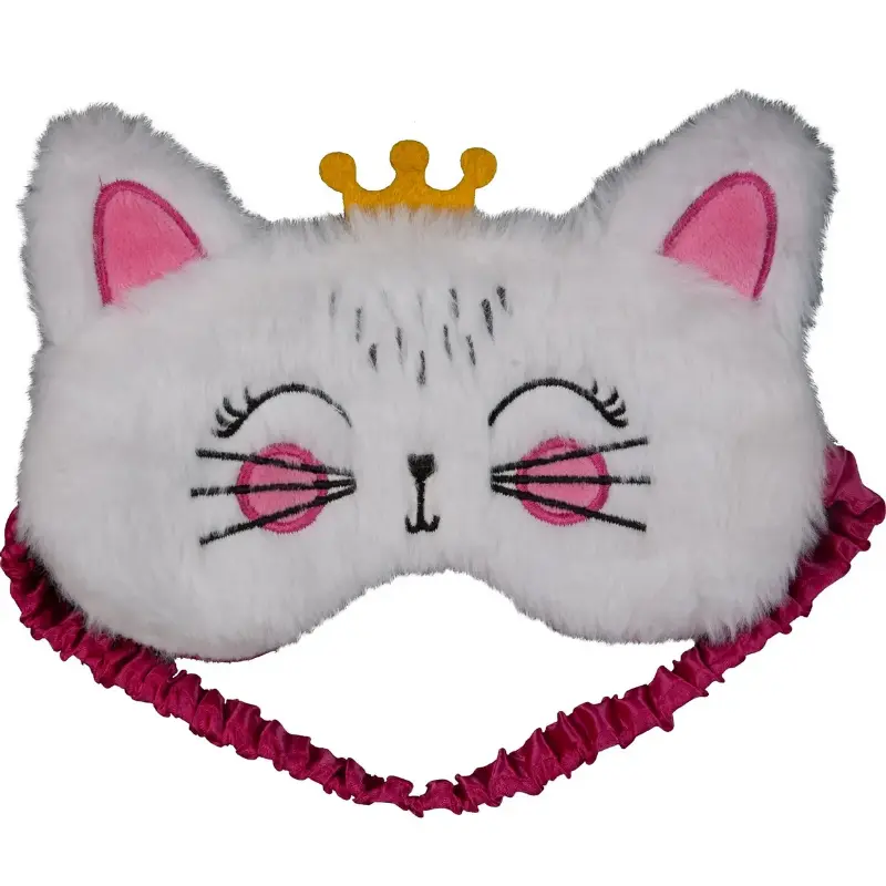 Маска для сна "Sweet Cats", искусственный мех с вышивкой