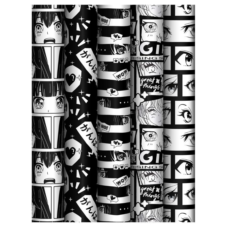 Бумага упаковочная 70х100 см "Anime", ассорти