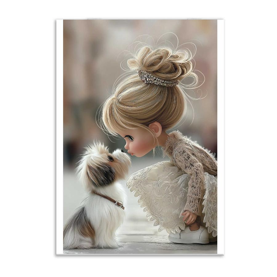 Блокнот А6 40 л  Девочка с собачкой