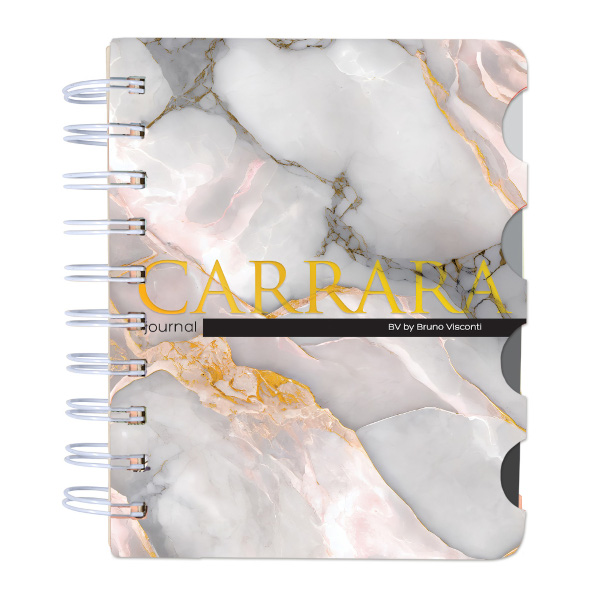 Книжка записная А6 120 л гребень, ART JOURNAL "CARRARA". с разделителями