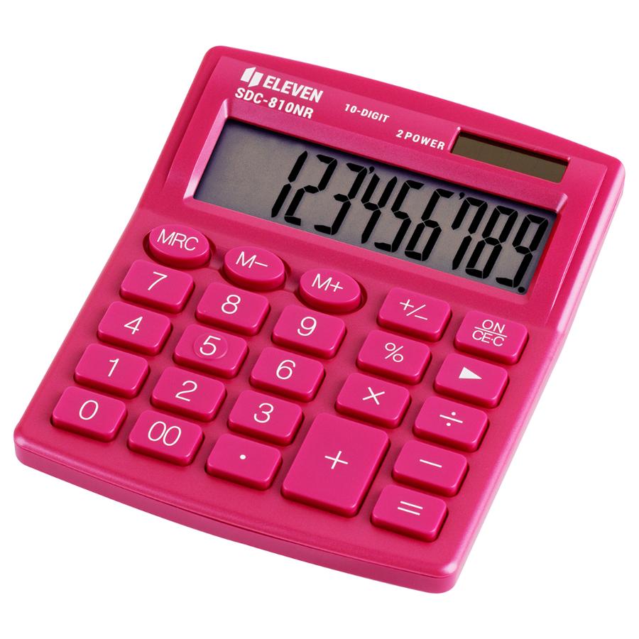 Калькулятор "Eleven SDC-810NR-PK" 10 разрядный, настольный, розовый