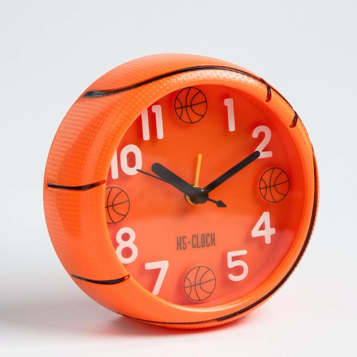 Часы-будильник "Баскетбольный мяч", дискретный ход, d=11 см