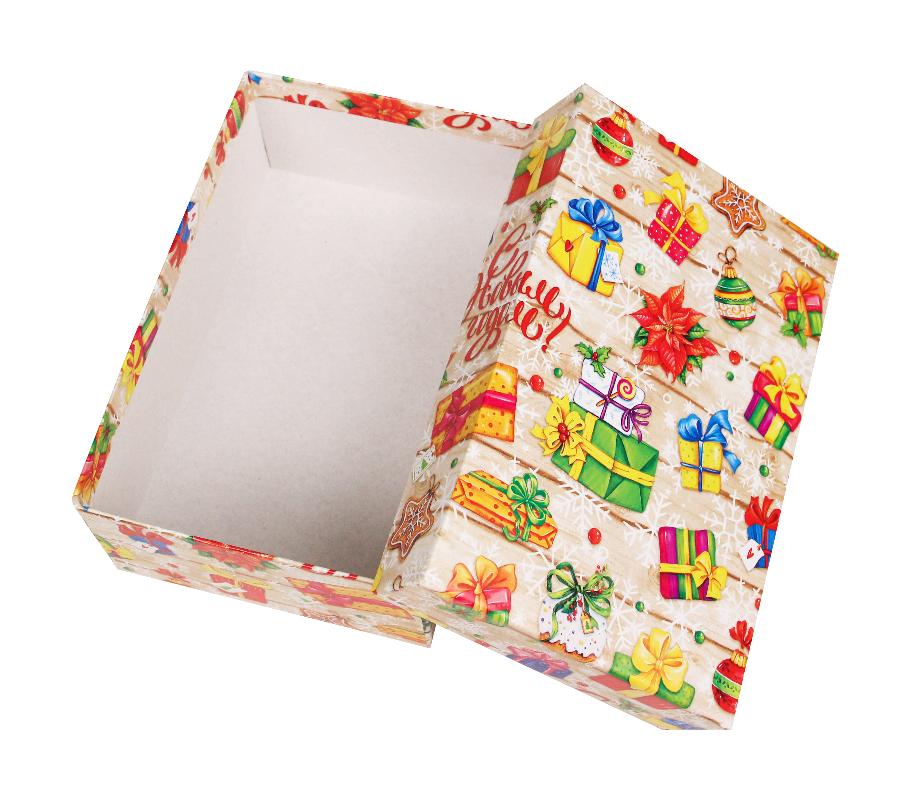 Подарочная коробка "Новогодние подарки", 17х11х6 см