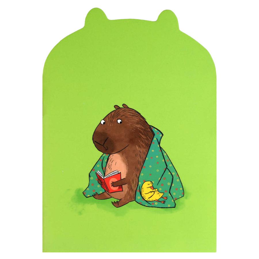 Блокнот В6 32 л, Капибара с уточкой, фигурный