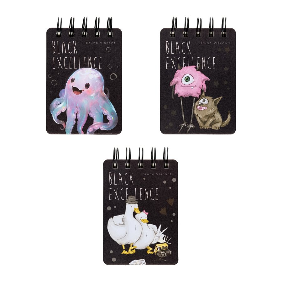 Блокнот А7 108 л гребень, SMART JOURNAL "BLACK EXCELLENCE"