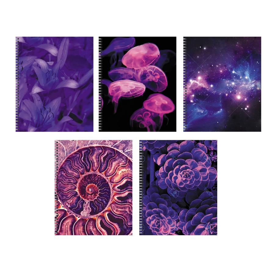 Тетрадь 96 л гребень Violet mix