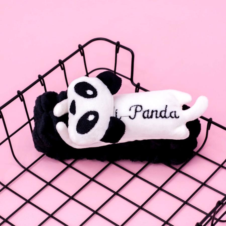 Повязка на голову "Panda resting", белая