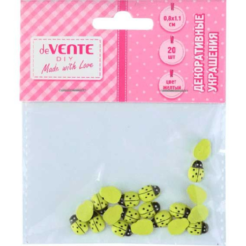 Декоративные украшения "Пчелки" деревянные, 20 шт, ассорти