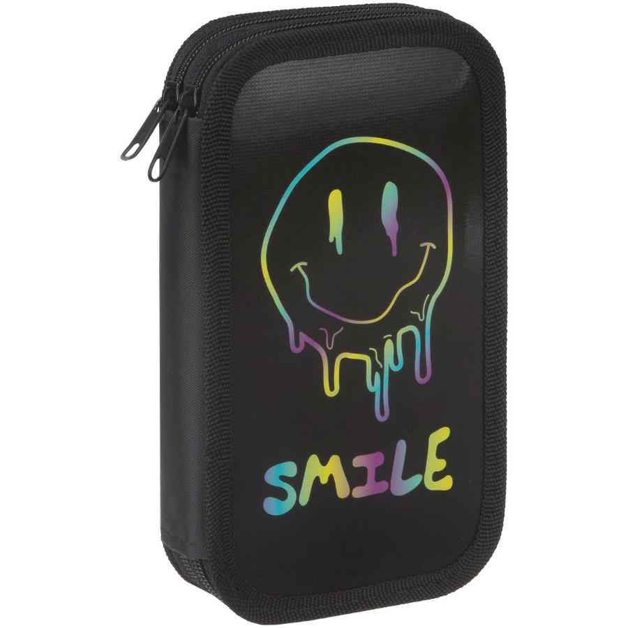 Пенал без наполнения 2 отделения "Dark smile", 19х10,5 см, ArtSpace
