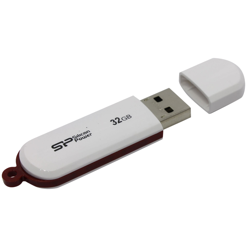 Флэш-драйв SiliconPower "Luxmini 320" 32GB, USB2.0 Flash Drive, белый