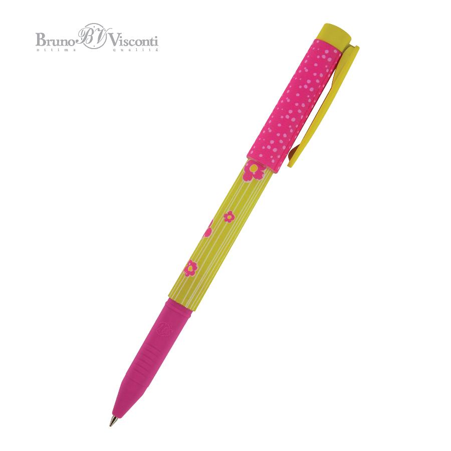 Ручка шариковая Bruno Visconti FreshWrite "Летние цветы"  0,7 мм, синяя 