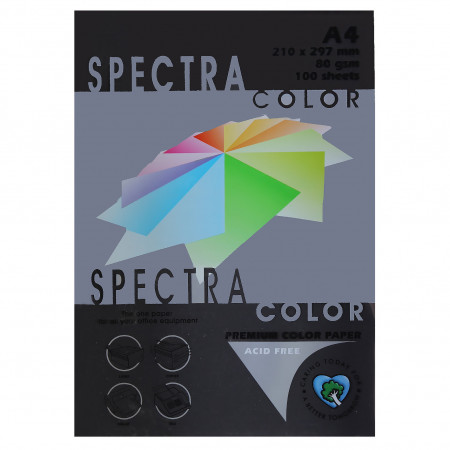 Бумага Spectra Color А4 80г/м 100л  черная