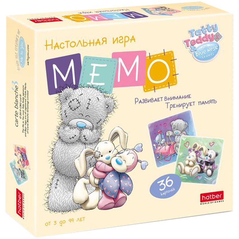 Игра настольная "MeToYou" мемо, 36 карточек