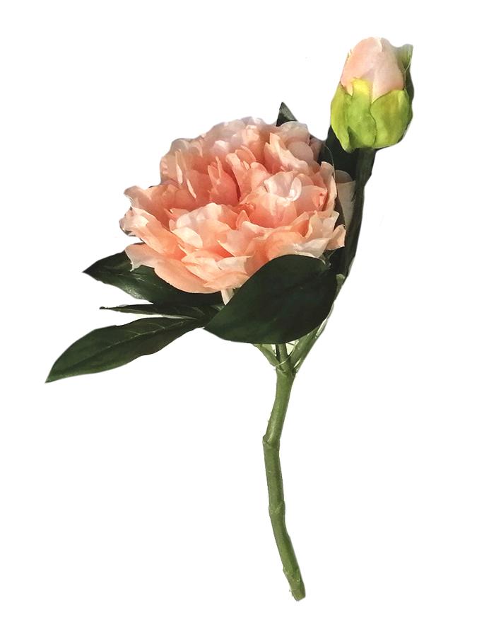Ветка искусственных цветов "Пионы" (полипропилен, полиэстер), 35x13x8 см