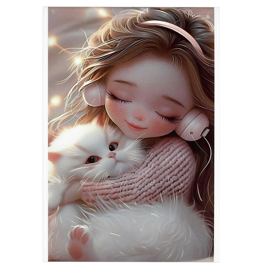 Блокнот А6 40 л  Девочка в наушниках