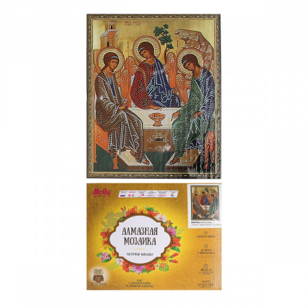 Мозаика алмазная по номерам "Икона Святая Троица" 40х50см 
